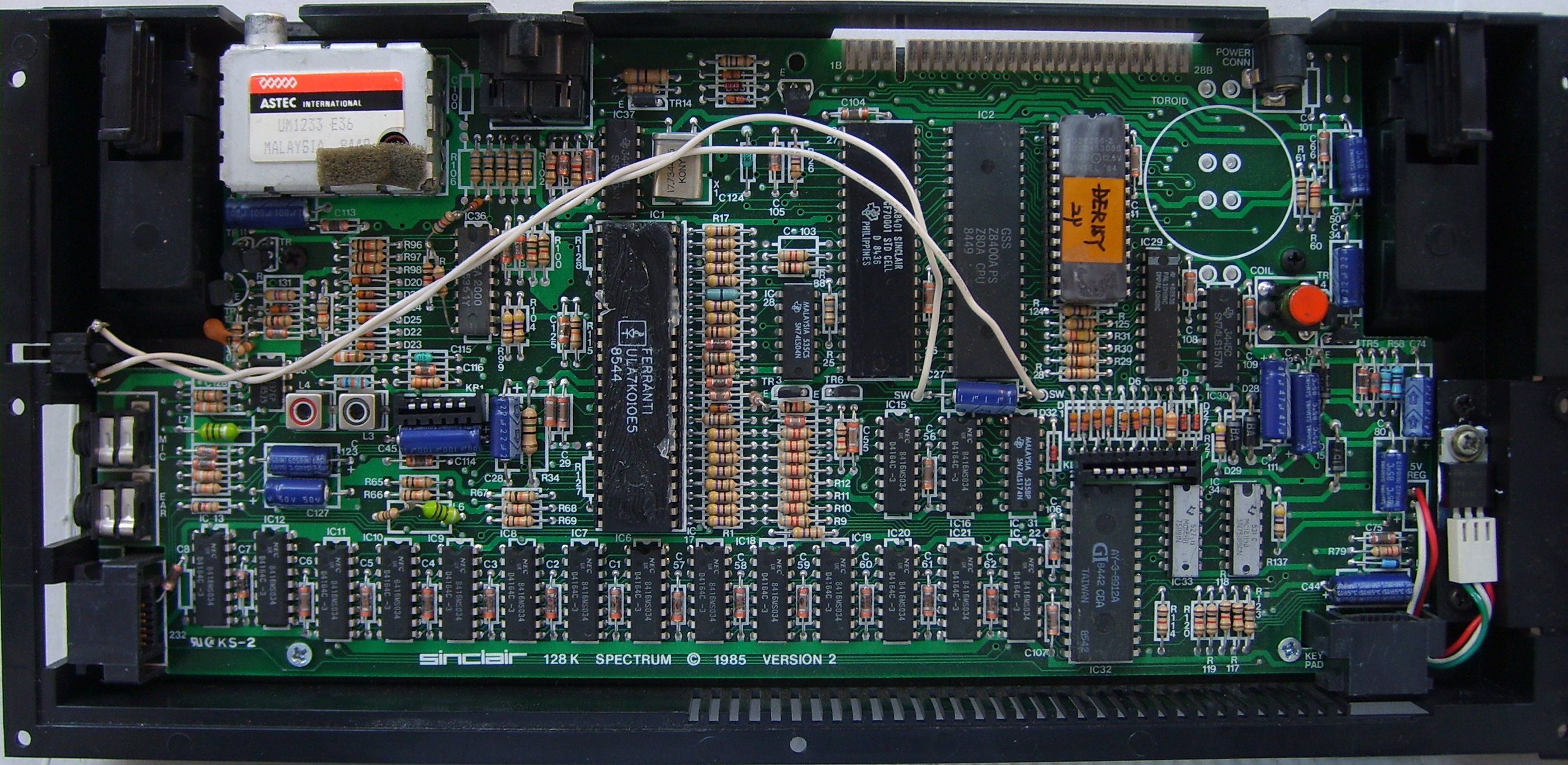 The Spectrum 128K motherboard