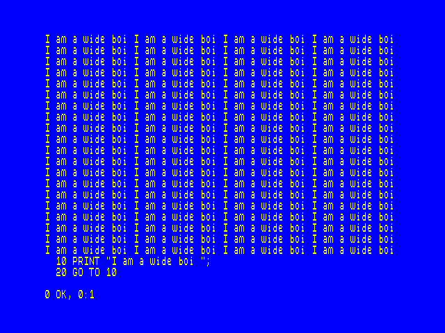 The TS2068 64-column mode