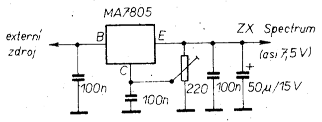 Modification of the ZX-Spectrum power supply