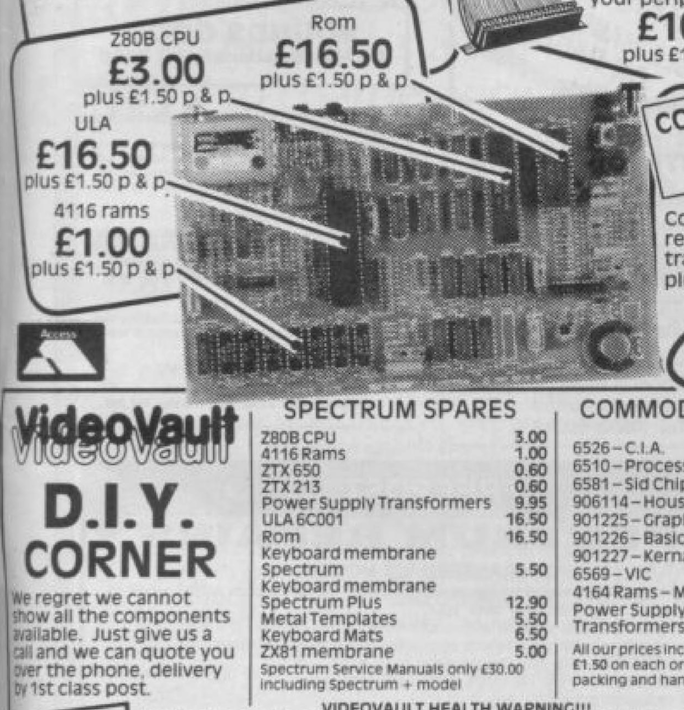 Video Vault advert featuring ULAs for sale