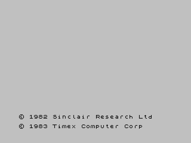 Timex Sinclair 2068 startup screen