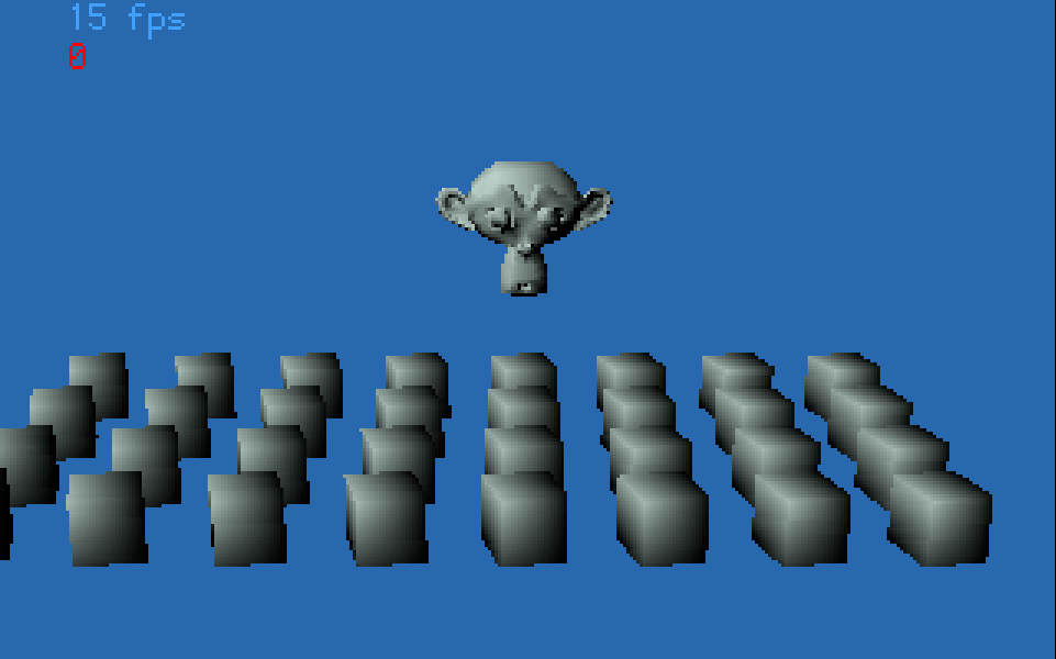 Untitled work with Blender monkey head on the Atari Jaguar