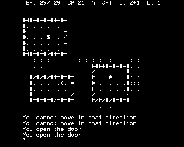 Tomb Robber, a work in progress for the BBC Micro
