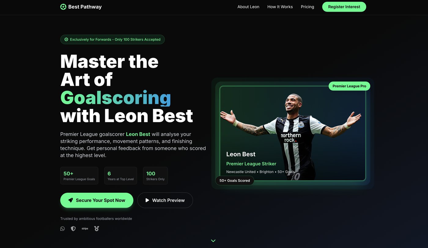 Best Pathway: technology-enabled striker development by Leon Best