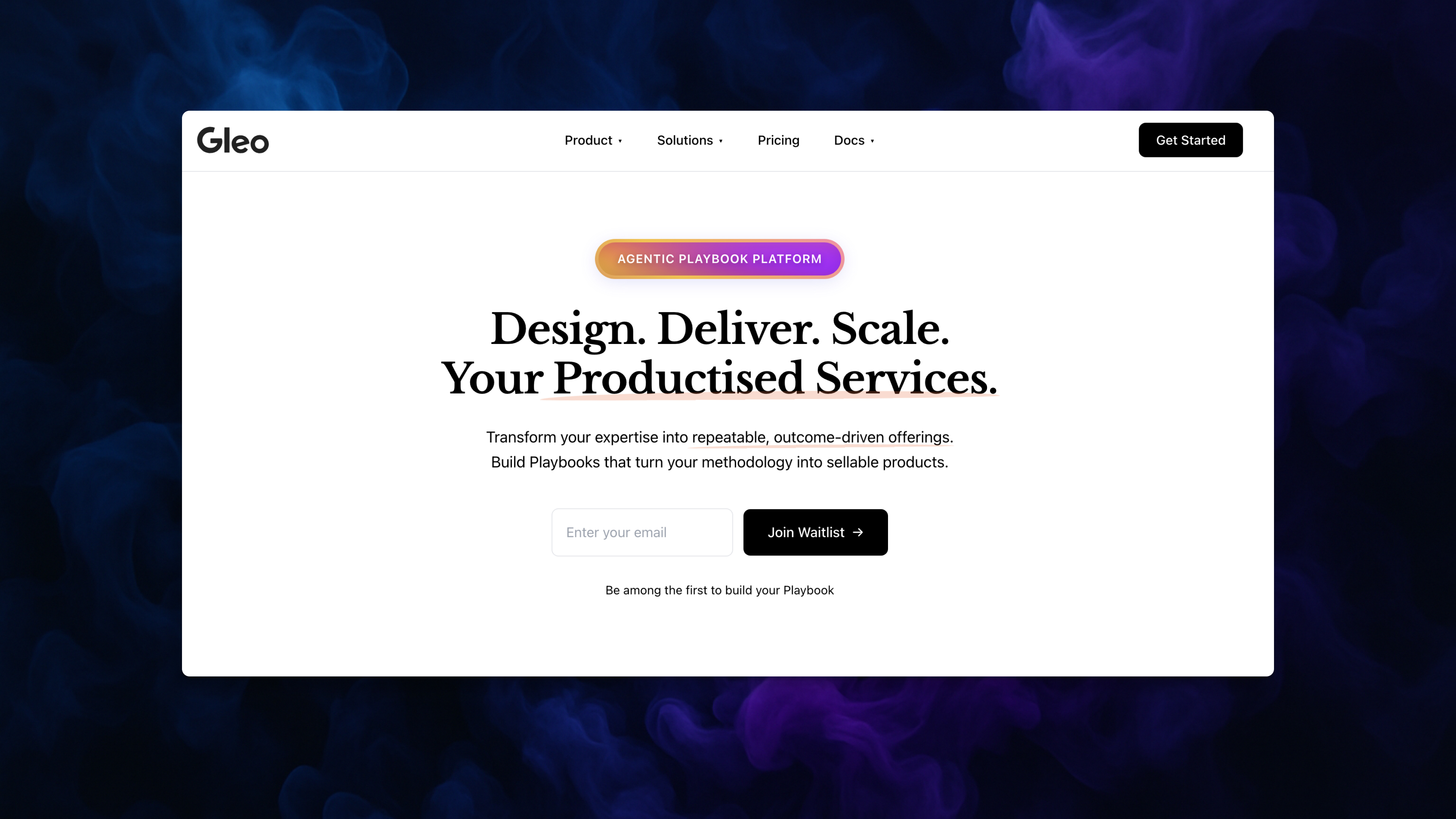 Gleo interface