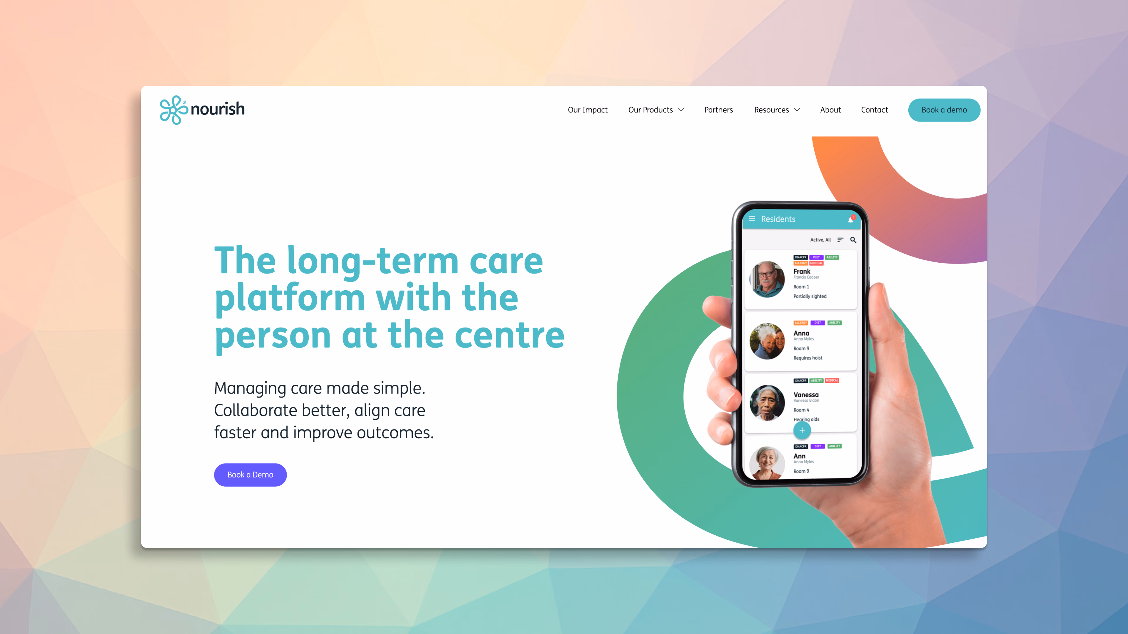Nourish social care platform