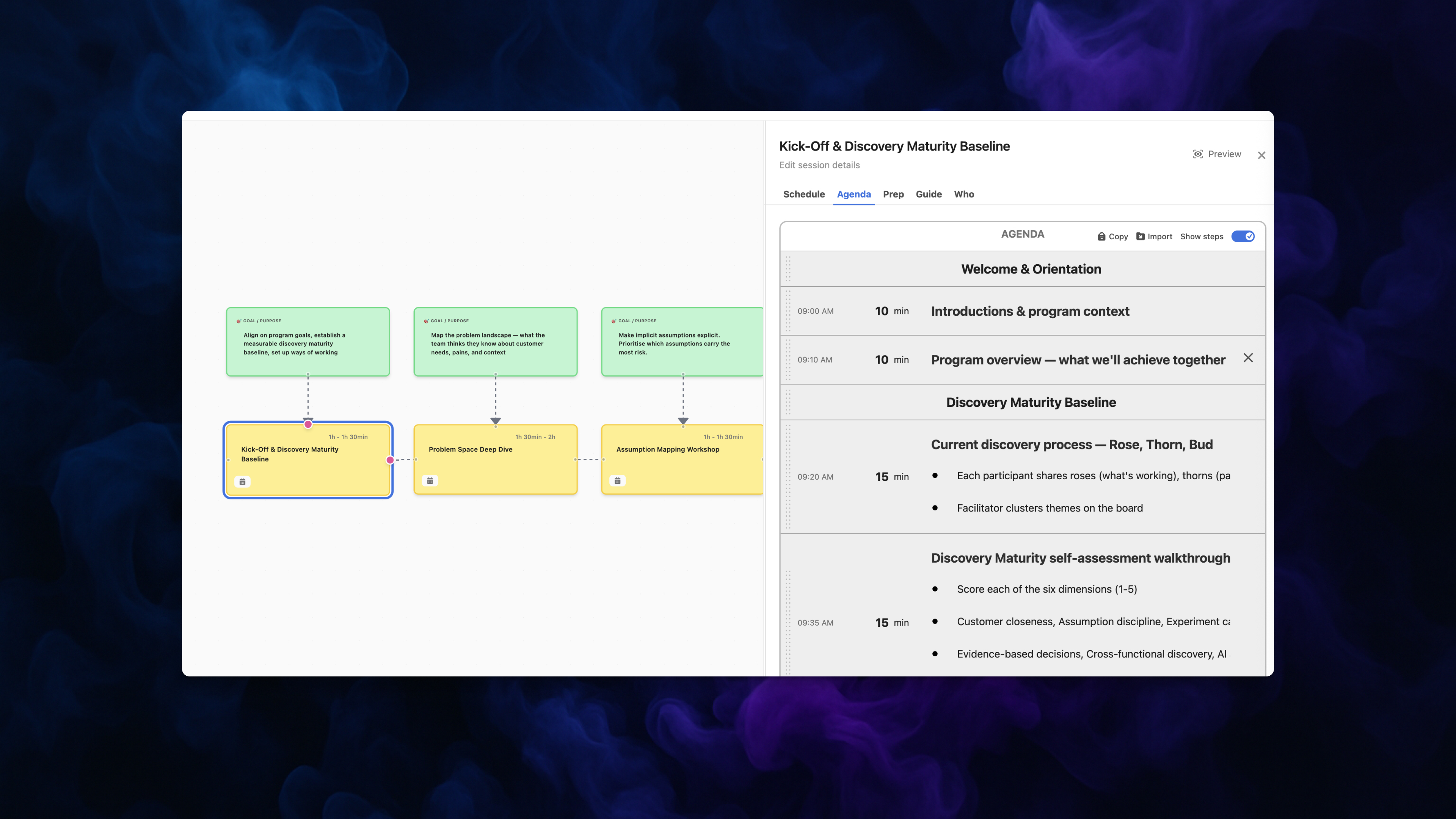 Gleo Playbook Studio session editor