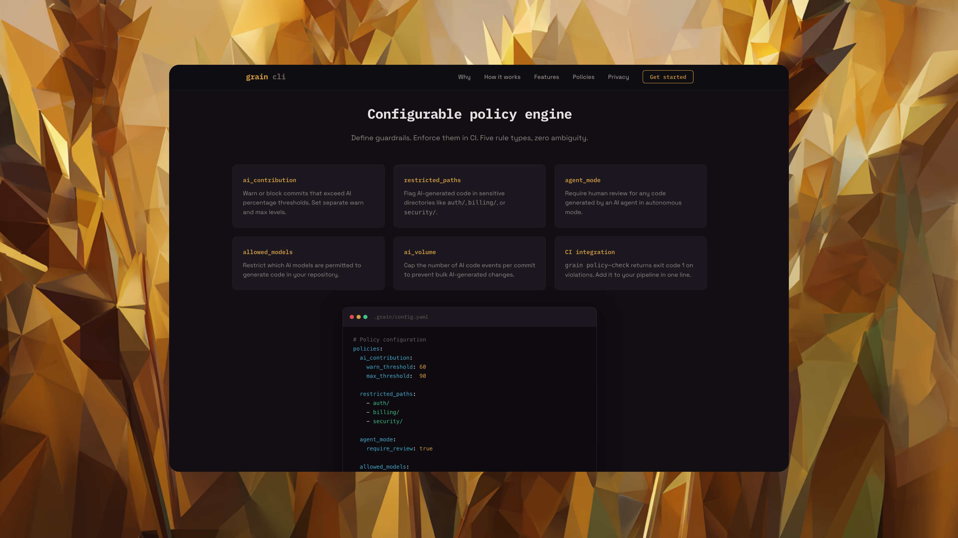Grain CLI policy engine