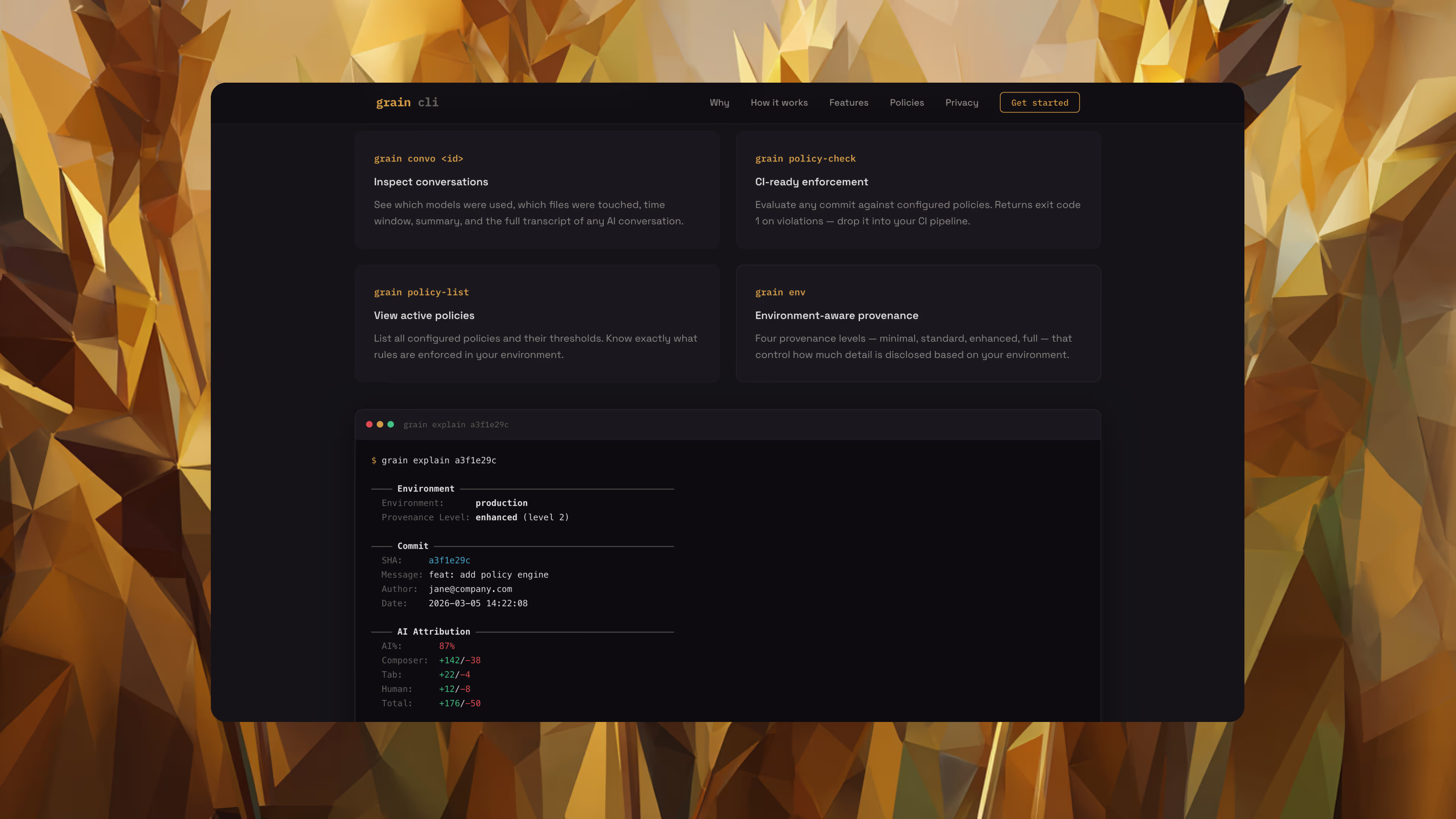 Grain CLI commit trend