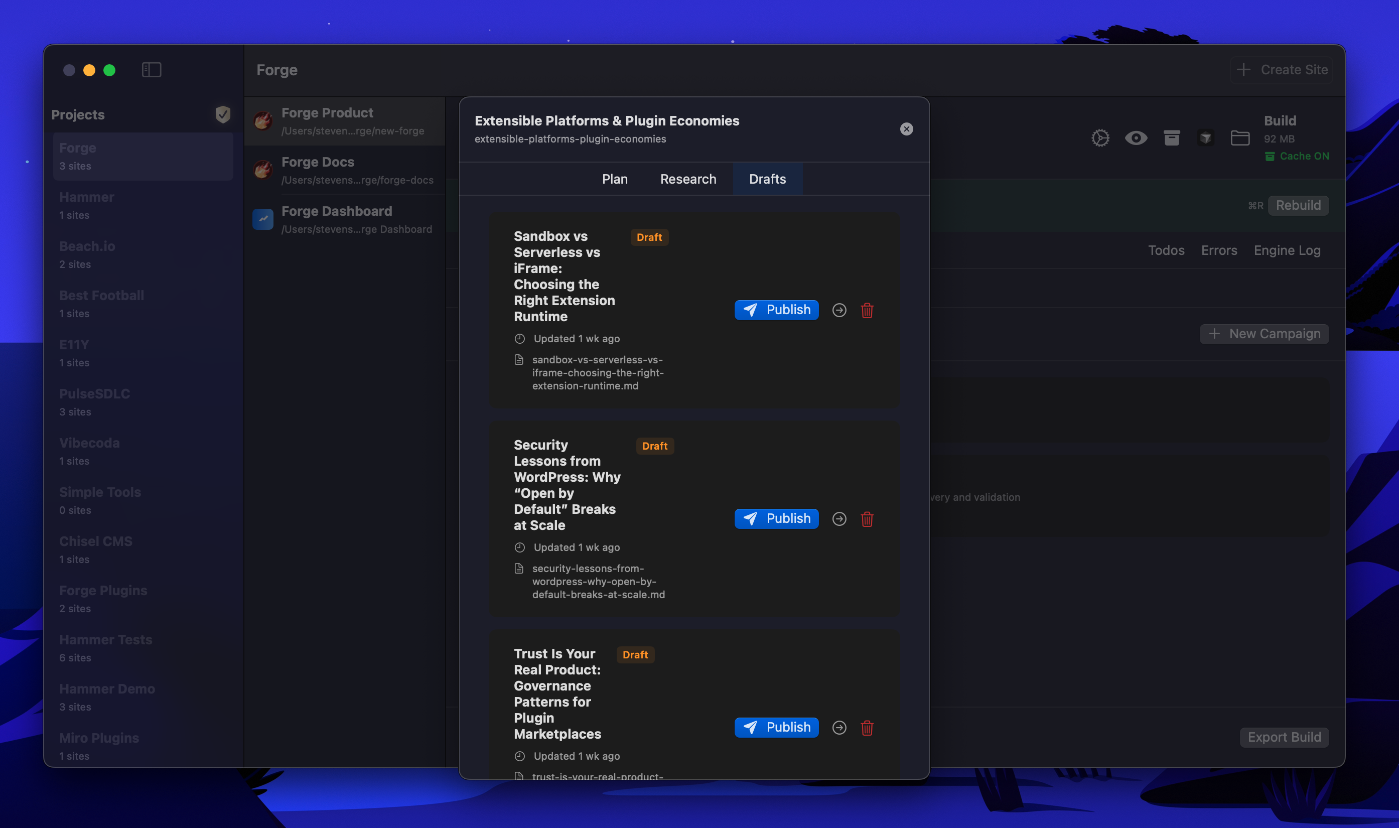 Campaign edit view showing campaign details editing