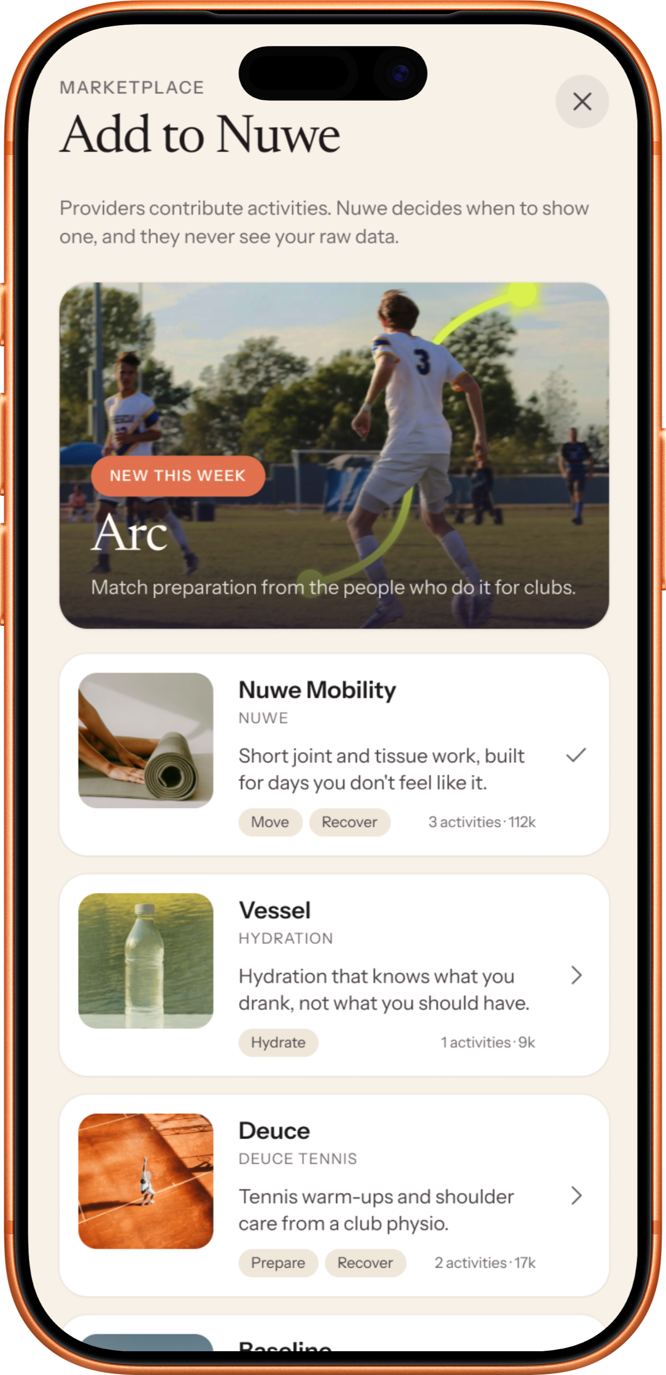 Adding a provider to Nuwe: Arc, Nuwe Mobility, Vessel and Deuce.